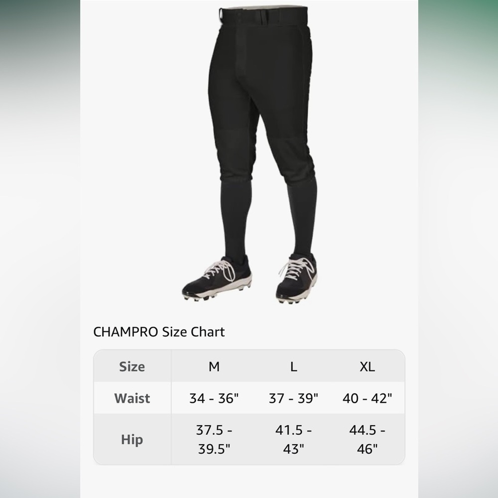 NWT CHAMPRO Men's Triple Crown 2.0 Baseball Knickers - Picture 7 of 8